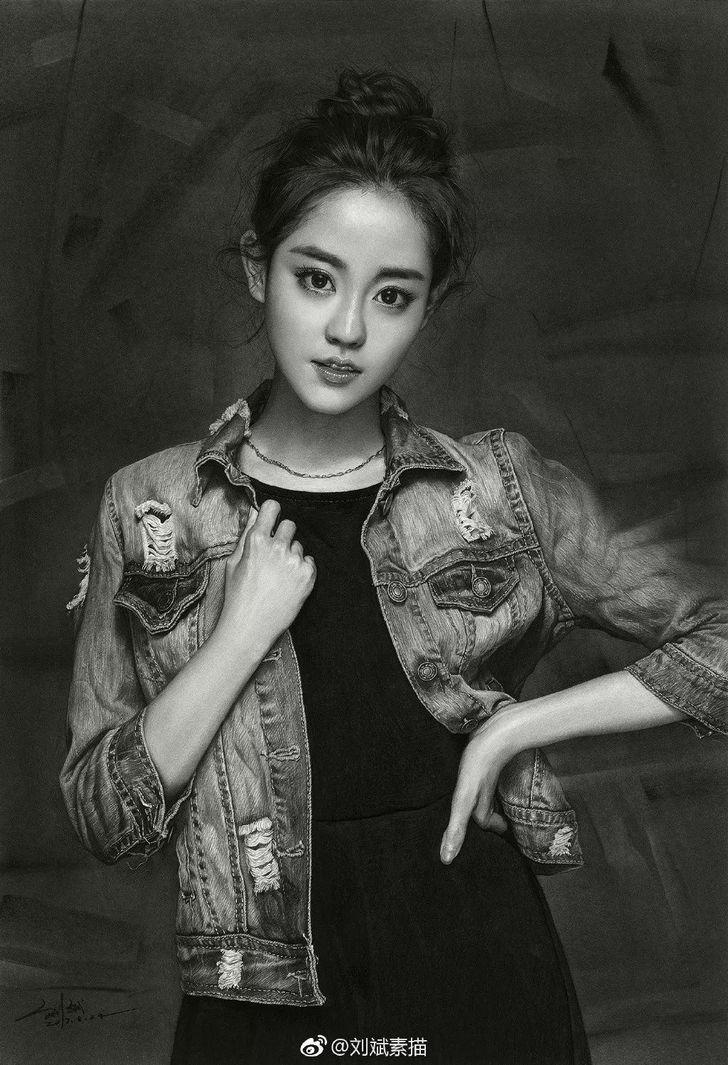 劉斌最新素描，展現(xiàn)藝術(shù)變化，成就自信之作